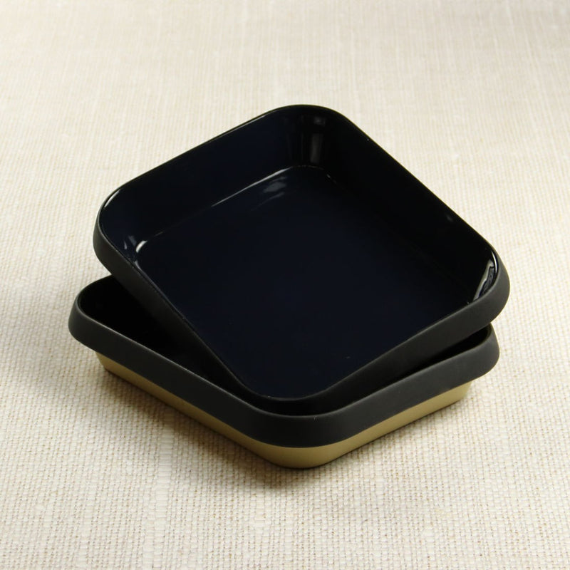 Rectangular blue terracotta dish 26x21cm - Manufacture de Digoin