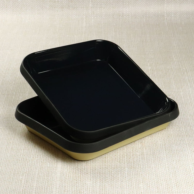 Rectangular blue terracotta dish 31x26cm - Manufacture de Digoin
