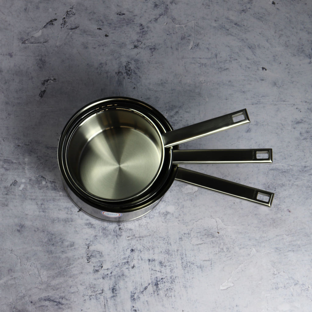 Cristel Set of 3 Saucepans