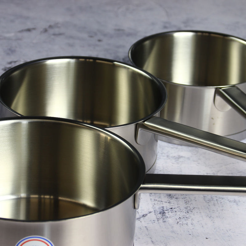 Cristel Set of 3 Saucepans