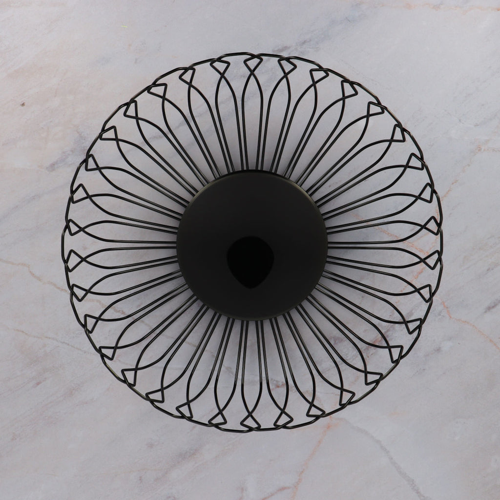 Degrenne Black roud basket Empty on Marble Topshot