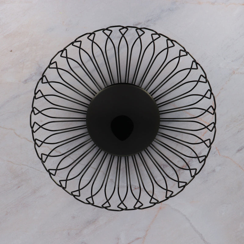 Degrenne Black roud basket Empty on Marble Topshot