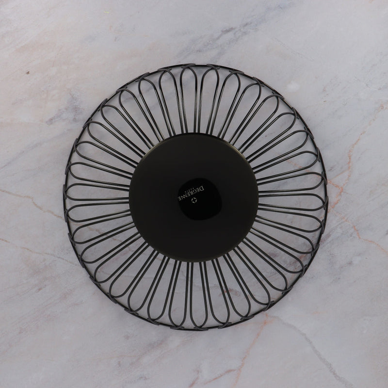 Degrenne Black roud basket Empty on Marble Topshot