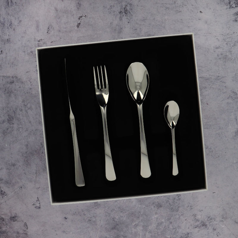 Degrenne 24 pieces black box solid handle