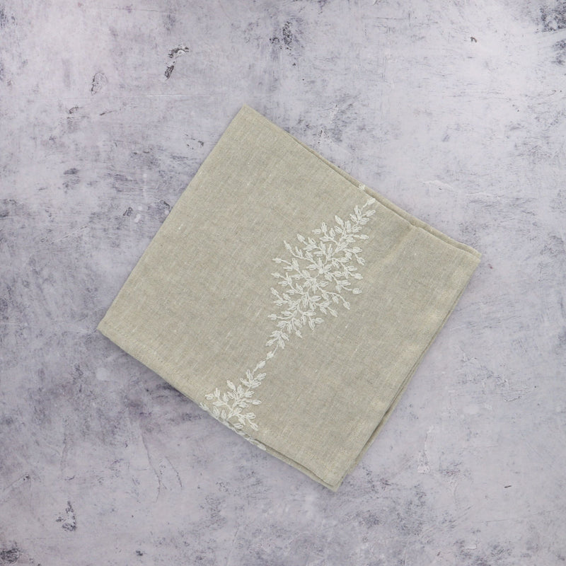 Charvet Edition Embroidered Napkins on Concrate
