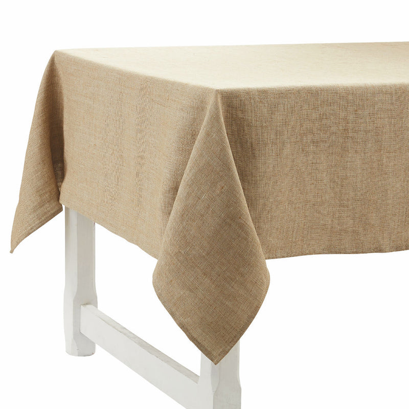 Charvet Wood Coated Tablecloth White Background