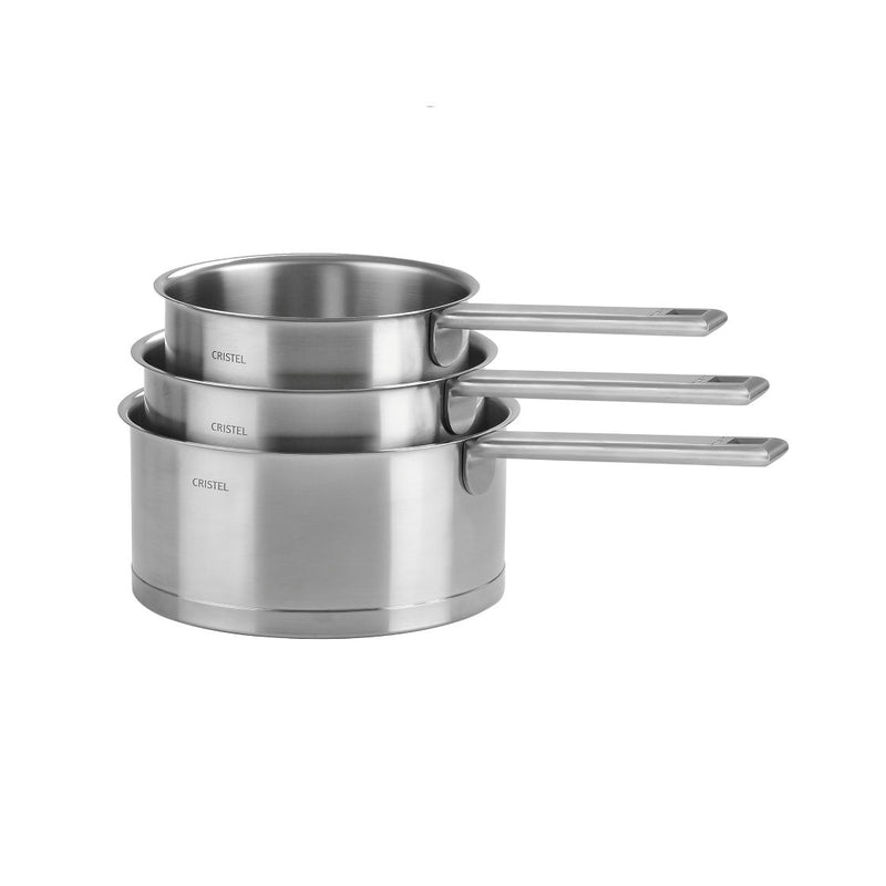 Cristel Set of 3 Saucepans